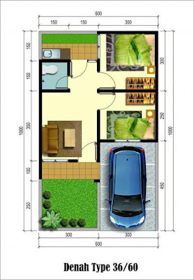 Denah Rumah Minimalis Type 36