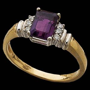 amethyst diamond ring