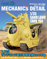 Bandai 1/35 SAND LAND TANK 104 Color Guide & Paint Conversion Chart 