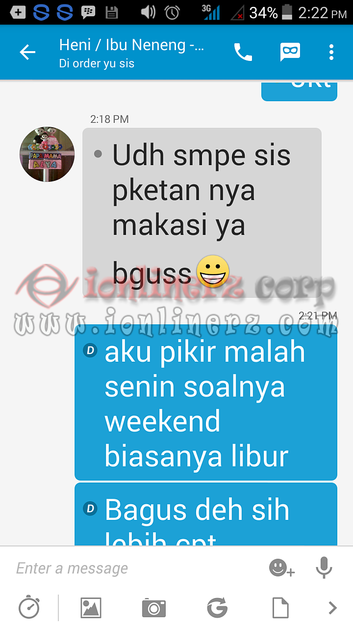 Testimoni Jam Dinding Flanel Kartun Boneka