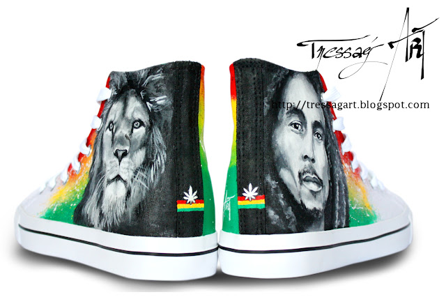 Custom shoes rasta