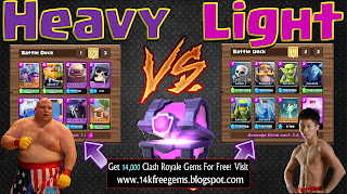 clash royale heavy vs light