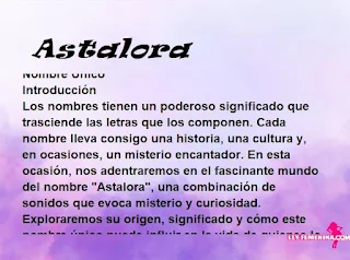 significado del nombre Astalora