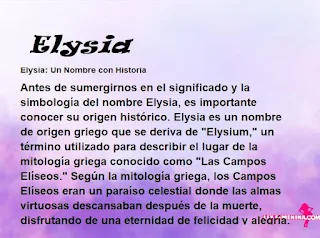 significado del nombre Elysia