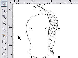 Menggambar Buah  Mangga dengan B Spline di CorelDRAW