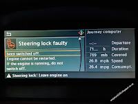 BMW E92 iDrive Steering lock faulty warning message