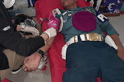 Prajurit  Yonmarhanlan I Ikut  Serta  Donorkan Darahnya Dipolairud  Polda Sumut