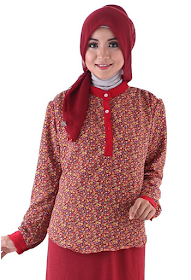 Model Baju Batik Muslim Wanita Ke Kantor