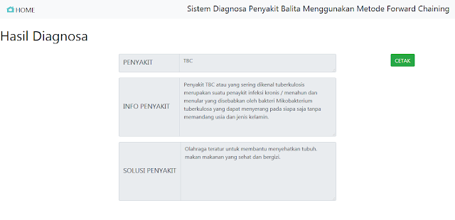 Sistem Pakar Diagnosa Penyakit Balita Metode Forward Chaining