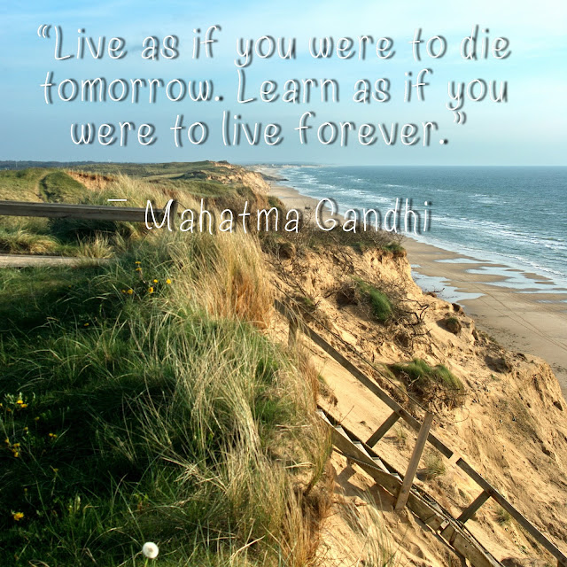 Live as if you were to die tomorrow. Learn as you were to live forever. - Mahatma Gandhi