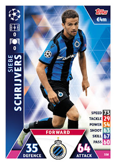 Match Attax UEFA Champions League 2018 2019 Club Brugge Set