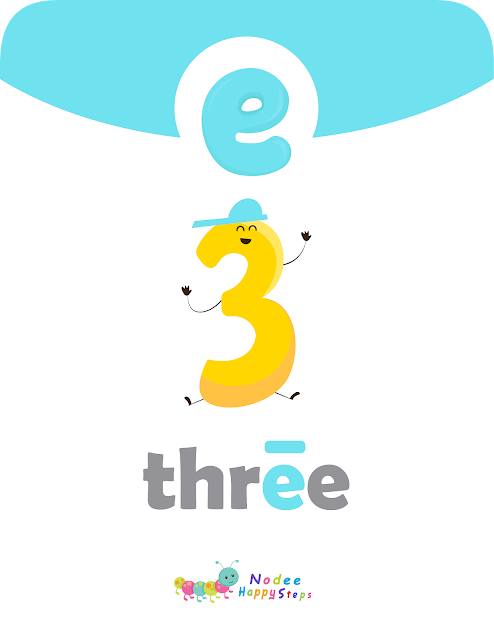 Long and Short Vowels Sounds for Kids - e - three