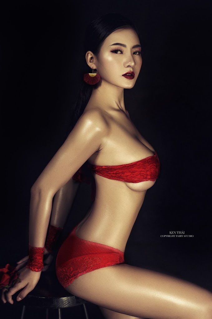 Sexy Vietnam Model Bùi Thị Tú Uyên RED ROSE