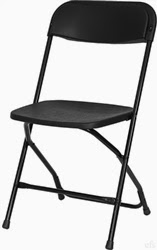 Wedding Black Plastic Folding Chair