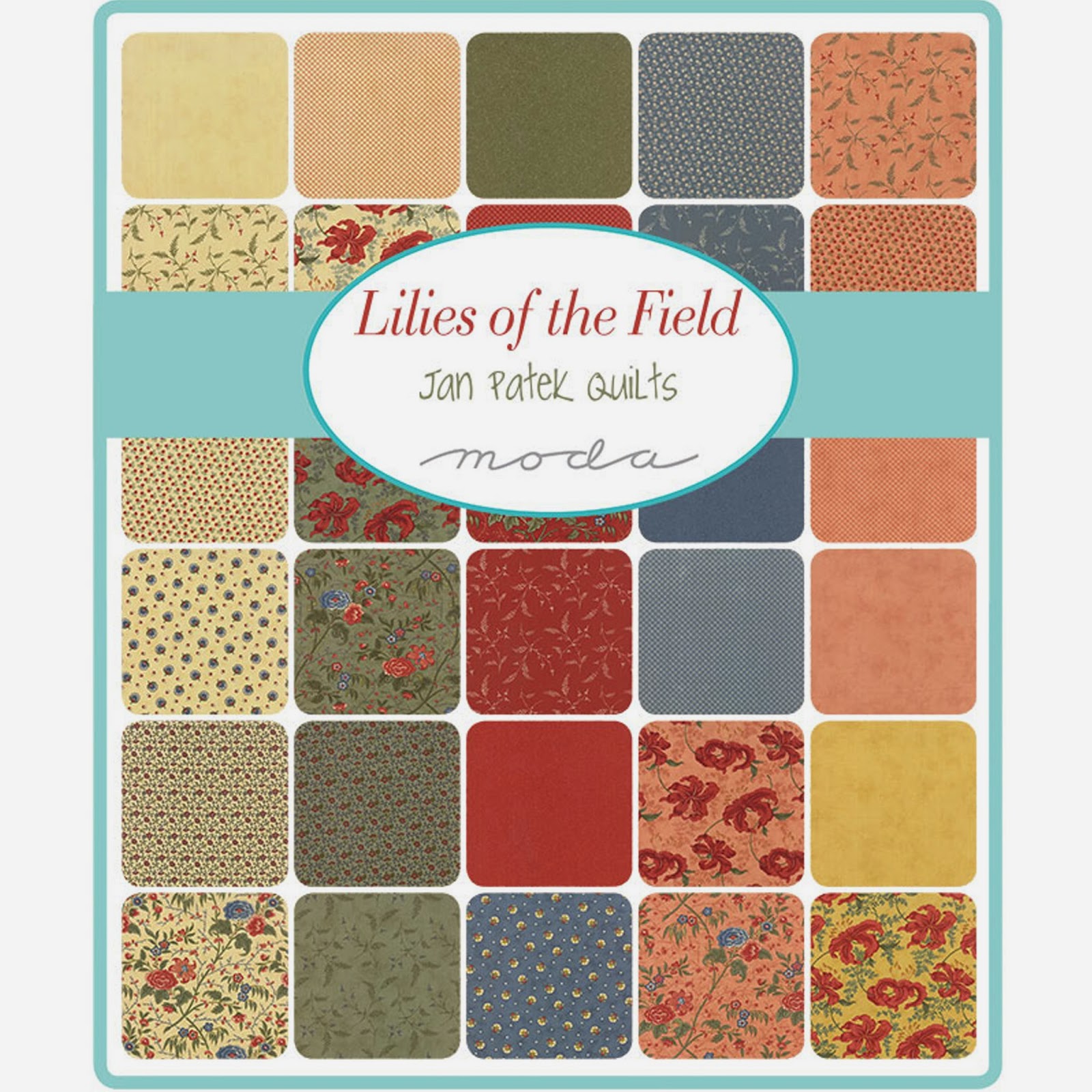 Moda LILIES OF THE FIELD Fabric by Jan Patek for Moda Fabrics