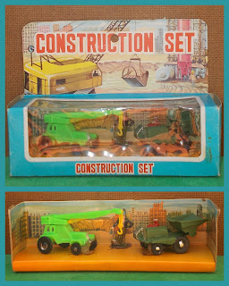 "Blue-Box"; "Blue-Box" Toys; Blue Box; Blue Box Clone; Blue Box Road Repair Set; Blue Box Series; Blue Box Toys; Boxed Toy; Construction Set; Construction Toy; Construction Workers; Dinky Road Crew; Dinky Road Menders; Hand Painted; Hong Kong Generic; Made in Hong Kong; Matchbox 1-75 Series; Matchbox Copies; Road Repair Set; Road Sign Toys; Road Worker; Small Scale World; smallscaleworld.blogspot.com; Toy Crane;