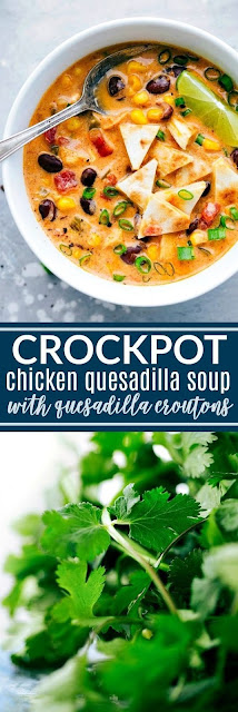 Crockpot Chicken Quesadilla Soup