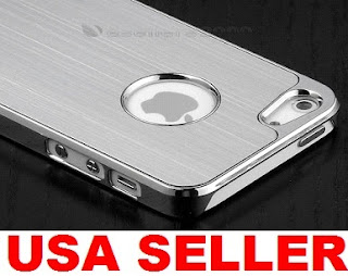 SILVER Luxury BRUSHED Metal Aluminum CHROME Hard CASE For iPhone 5 5G 6th USA