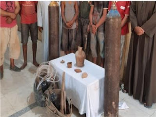 عصابة تماثيل أثرية  تحفر «مغارة» وتسقط في قبضة الشرطة