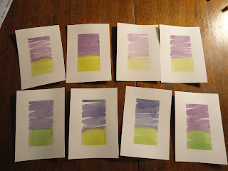 Green and purple watercolour backgrounds