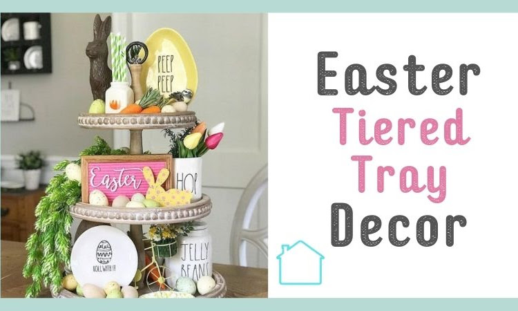 12 Happy Easter Tiered Tray Decor Ideas For Spring