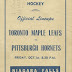 Pittsburgh Hornets vs Toronto Maple Leafs Program