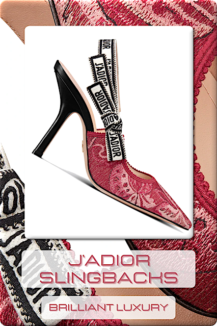 ♦Embroidered DIOR J'Adior Slingback Pumps #dior #shoes #brilliantluxury