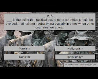 The correct answer is isolationism.