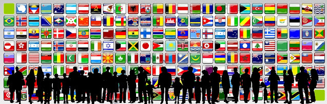 Globalization: Flags of World Nations and People