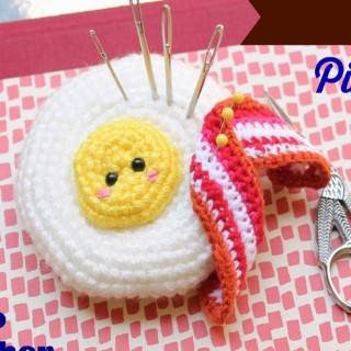 PATRON HUEVO FRITO CON BACON AMIGURUMI 28616