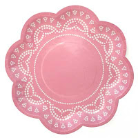 Lovely Lace Pastel Pink Plate