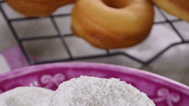 Homemade white donuts