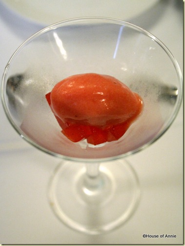  Apple-Lychee Sorbet and Gelee at Alexander’s Steakhouse