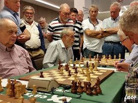 Partida ajedrez Jaume Anguera - René Mayer, XIV Campeonato de España de Ajedrez para Veteranos
