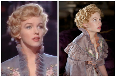 Marilyn Monroe en el principe y la corista y Michelle Williams en una semana con Marilyn