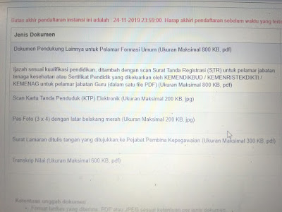 Jenis file yang diupload untuk melamar cpns 2019