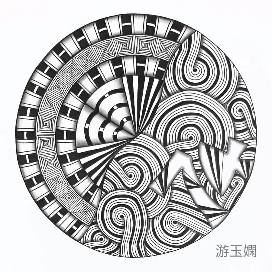 09-Different-shapes-and-74-Zentangle-Drawings-Yu-Yuxian-www-designstack-co