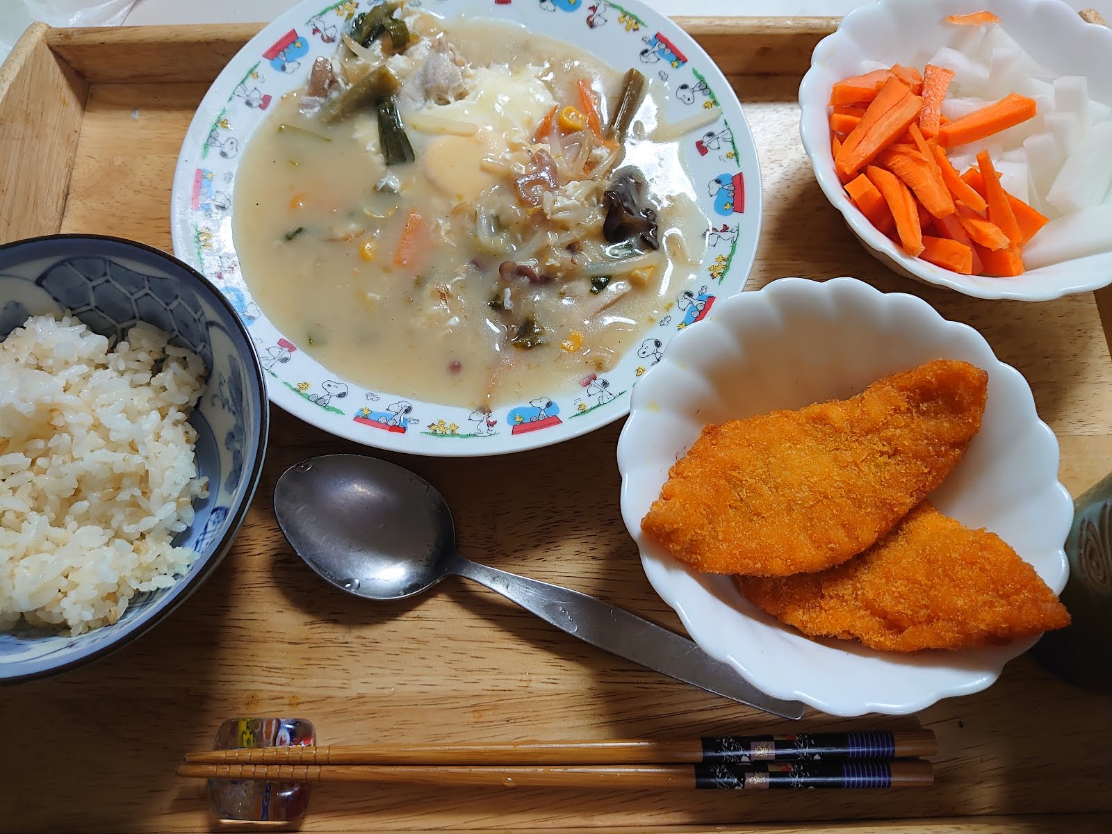 八木東一のブログ: 11/4水 夕食に鶏肉、卵、野菜入りシチューを ...