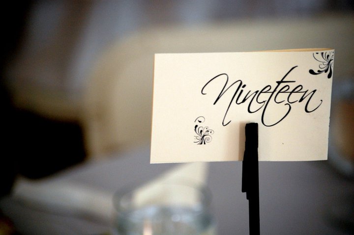 Here's an easy way to make your own table number stands for guest tables