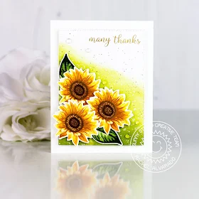 Sunny Studio Stamps: Sunflower Fields Thank You Card by Rachel Alvarado