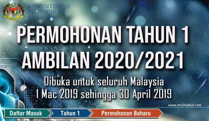 Permohonan Murid Ke Tahun 1 Untuk Tahun 2020 Dan 2021 Atul Hamid