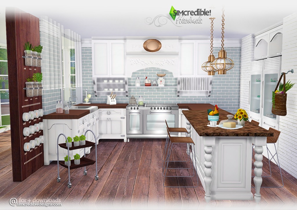 My Sims 4 Blog: Hacienda Kitchen Set by Simcredible Designs