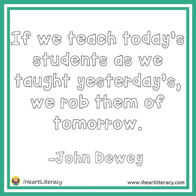 If we teach today's students as we taught yesterday's, we rob them of tomorrow. #teacherinspiration
