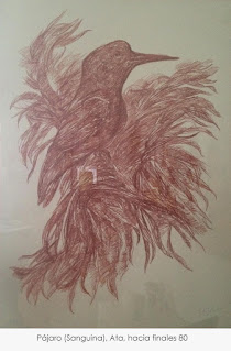 kunstwollen La voluntad del arte Ataulfo Casado Ata dibujo en sanguina de pájaro