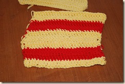 striped dish rag