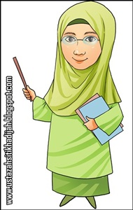 Gambar Kartun Guru Muslimah Sedang Mengajar