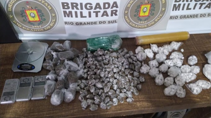 Homem é preso com mais de 850 porções de cocaína e maconha em Gravataí