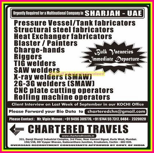 Multi National Company Jobs for Sharjah & UAE