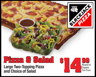 free Black Jack Pizza coupons february 2017