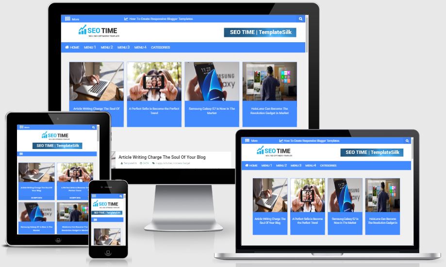 SEO TIME Responsive Blogger Template - Mẫu blog cá nhân tuyệt đẹp 2017